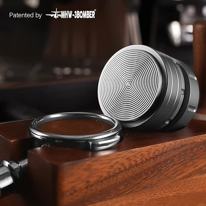 58mm Espresso Tamper | Adjustable Depth Fits All 58mm Espresso Portafilter | Breville/Rancilio/La Marzocco/etc. | Built-In-Spring SUS304 Coffee Tamper | Espresso Machine Accessories