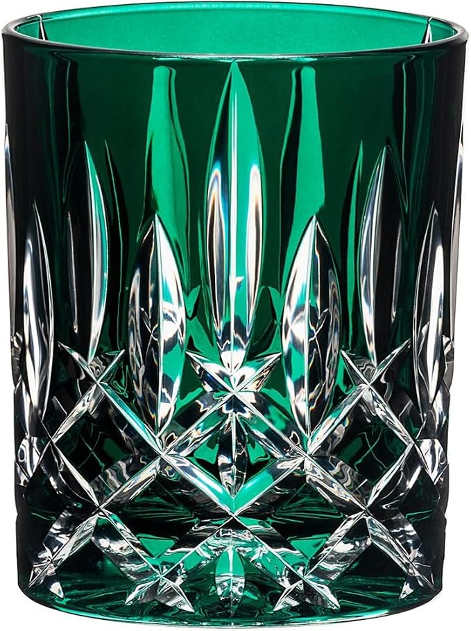 RIEDEL Laudon Tumbler, Dark Green Crystal Glass, Single Pack, Machine Made by Unknown