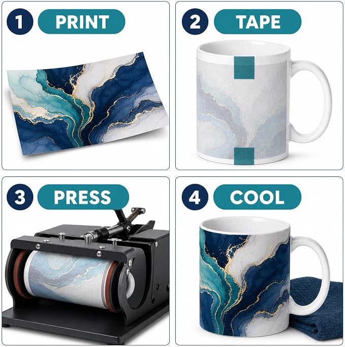 Sublimation Coffee Mugs 11oz White Blank Ceramic Cups For Tea Cocoa With White Box Packing Set of 12Pcs - Image 5