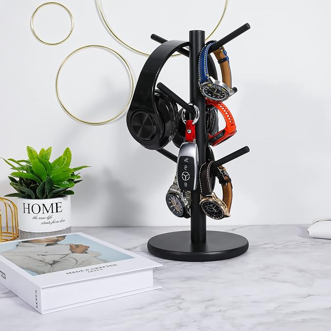 MyLifeUNIT Mug Holder Tree, Coffee Cup Holder with 6 Hooks (Black) | Anti-slip padded bottom, space-saving compact design, easy air drying, sturdy tip-resistant structure - Image 4