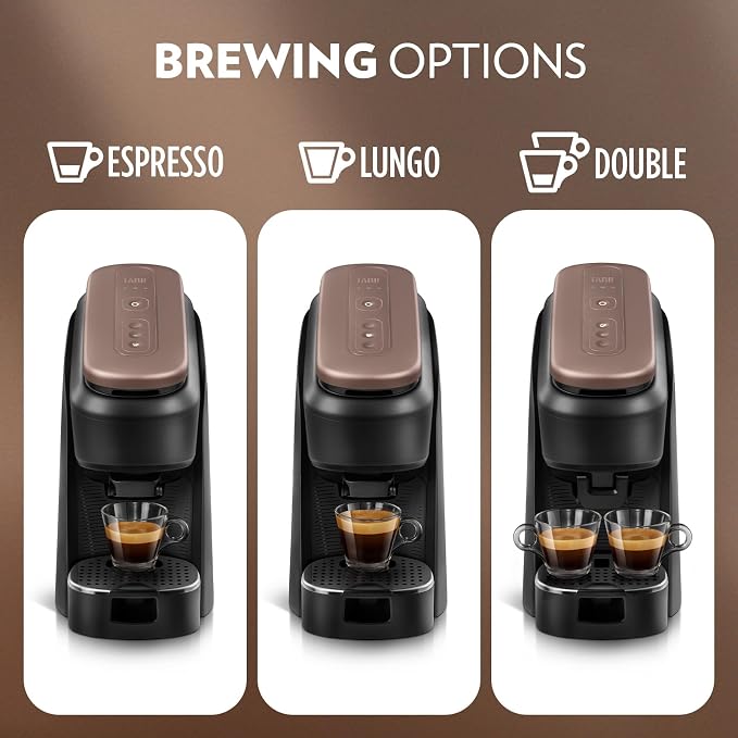 Lavazza Tabli Espresso Machine, works with 100% Coffee Tabs (Brown) | Single-serve espresso system. Tabli 100% Coffee Tabs compatibility. Easily brew an espresso, lungo, or double shot. - Image 5