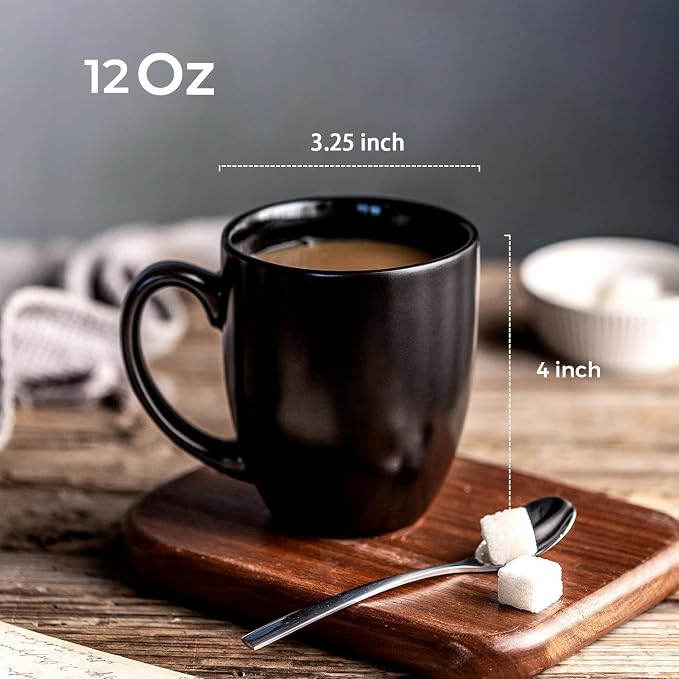 AmorArc 16oz Coffee Mugs Set of 6, Large Ceramic Coffee Mugs for Man, Woman, Dad, Mom, Modern Coffee Mugs Set with handle for Tea/Latte/Cappuccino/Milk/Cocoa. Dishwasher&Microwave Safe, Multi - Image 3
