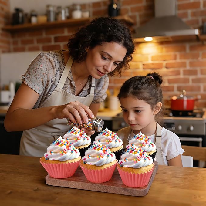 Caperci Heavy Duty Jumbo Cupcake Muffin Liners for Baking - Extra Large 100pcs Grease-Resistant Red Paper Baking Cups, No Muffin Pan Needed, Odorless, Easily Peels (Red) - Image 6