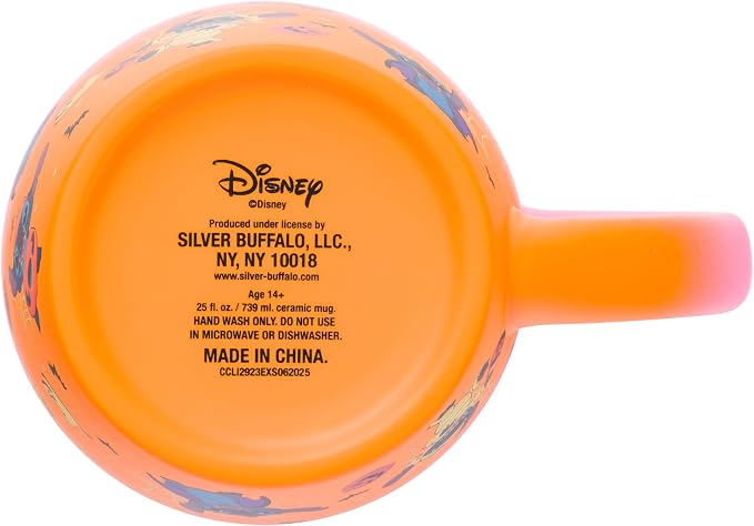 Silver Buffalo Disney Lilo and Stitch Trick Halloween, Ceramic Mug, 25oz | Costumes Pattern, Soft Touch Jumbo Cup, 0.74 Liters - Image 5