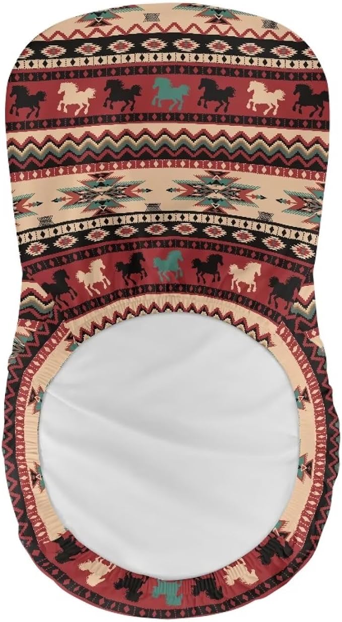 Bar Stool Covers High Stool Chair Cover for Party Kitchen Club, Reusable Waterproof 2 Pcs Bar Stool Covers Decorative Covers,Brown Aztec - Image 5
