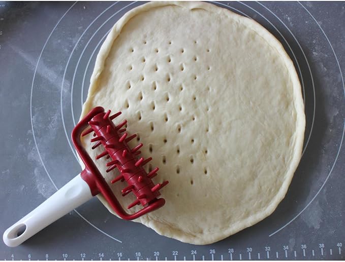 Docker Roller, Pin Biscuit Wheel Roller, Docking Tool for Pastry Bread, Red, 19x12.5cm - Image 5