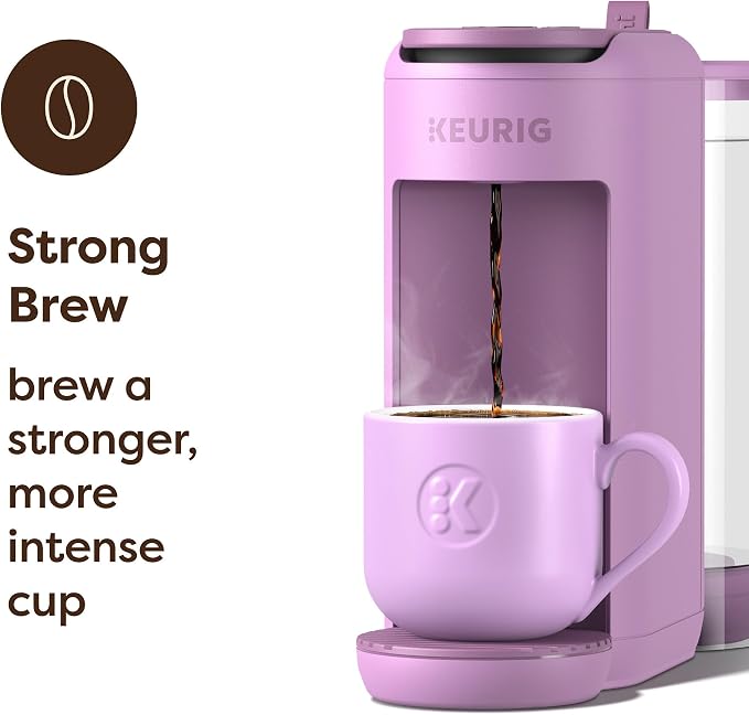 Keurig K-Mini Mate Plus Single-Serve K-Cup Pod Coffee Maker, Compact, 3 Cup Sizes, Brew Over Ice and Strong Button Features, 50 oz Removable Reservoir, Wild Orchid - Image 4