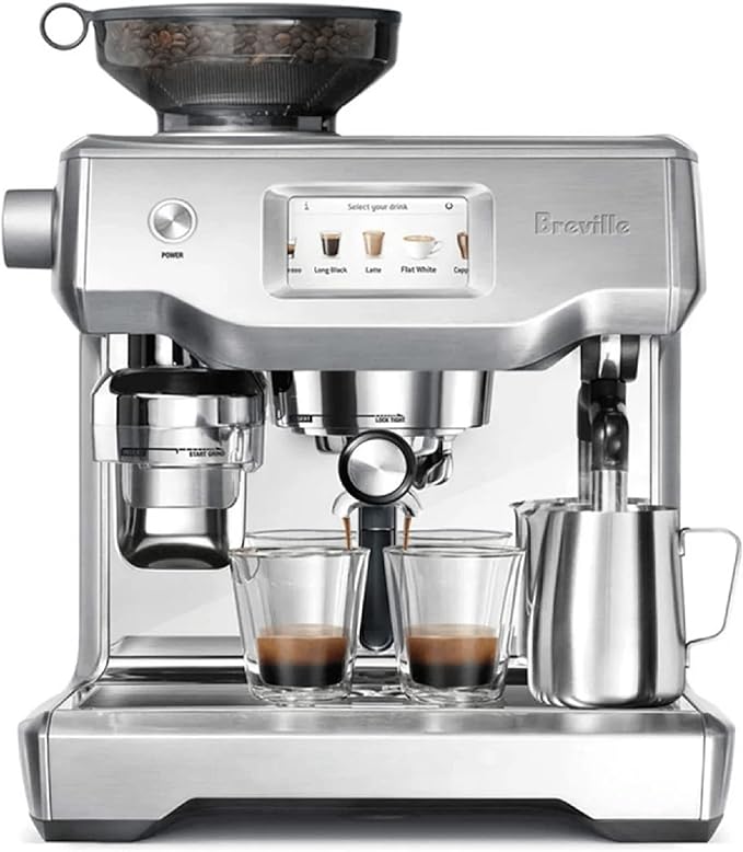 Breville BES990BSS Oracle Touch Espresso Machine, Brushed Stainless Steel | Automatically brew barista-quality espresso, lattes and cappuccinos at home with this coffee maker with built-in grinder by Unknown