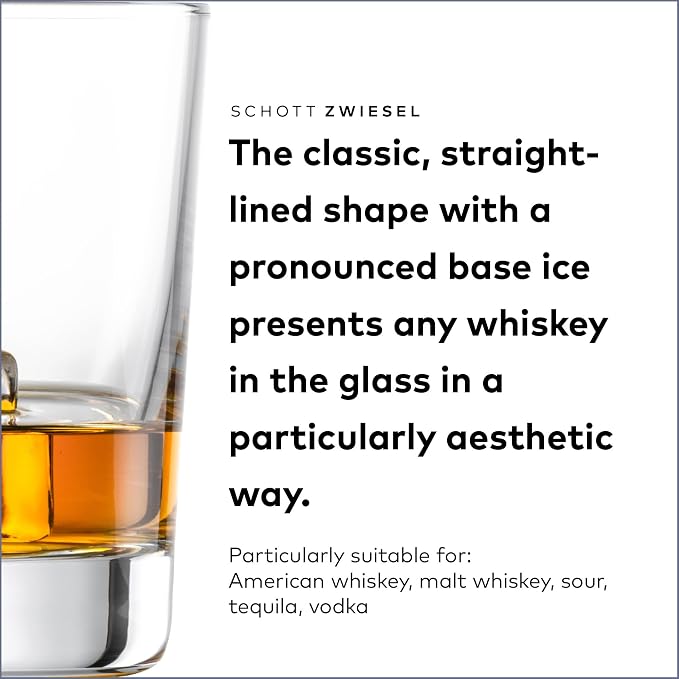 SCHOTT ZWIESEL Basic Bar Whiskey Glass (Set of 6), Tumbler for Whiskey, Dishwasher-Safe Tritan Crystal Glasses, Made in Germany (12 Ounce) - Image 3