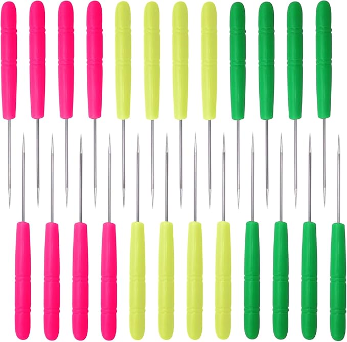 36 Pcs Cookie Scribe Tool Sugar Stir Needle Biscuit Icing Pin DIY Baking Pin Stainless Steel Cookie Decorating Supplies for Royal Icing for Baking Lovers (3 Colors)