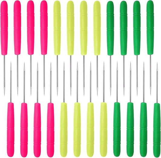 36 Pcs Cookie Scribe Tool Sugar Stir Needle Biscuit Icing Pin DIY Baking Pin Stainless Steel Cookie Decorating Supplies for Royal Icing for Baking Lovers (3 Colors)