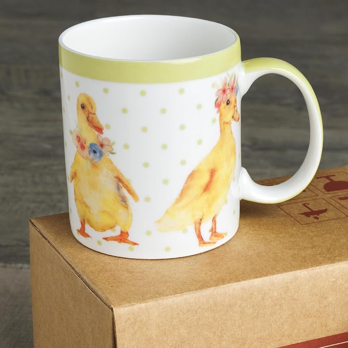 Maison d' Hermine Coffee Mug with Handles Tea Cups (12 Ounce, Pack of 1) | Fine Bone China Coffee Mugs for Hot Beverages Cappuccino Latte Home Spring Summer -Ducklings In Spring - Happy Ducklings - Image 8