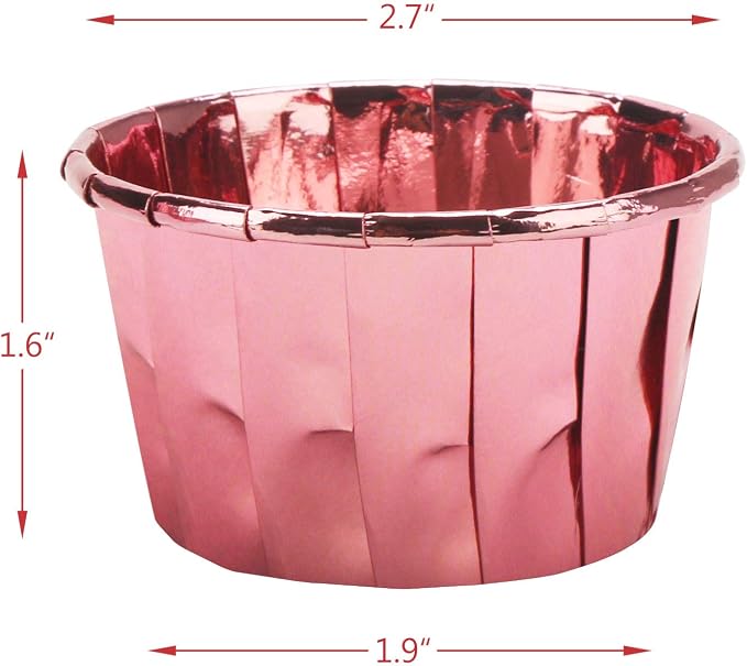 Baking Cups Ramekins, EUSOAR 50Pcs Disposable Ramekin Muffin Baking Cups, Aluminum Cupcake Cups, Tip Pan Ramekin Holders, Little Foil Cups - Image 3