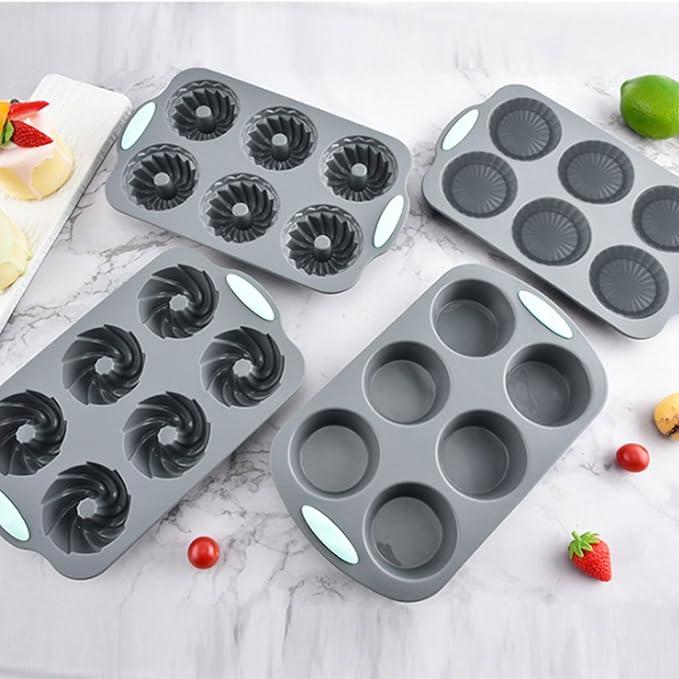 Wreath Ice Mold for Holiday Cocktails, Flexible Silicone Mold for Wreath Ice Cubes, Donuts, Soap & Chocolate, Easy Release for Baking & DIY Crafts (Style-B)