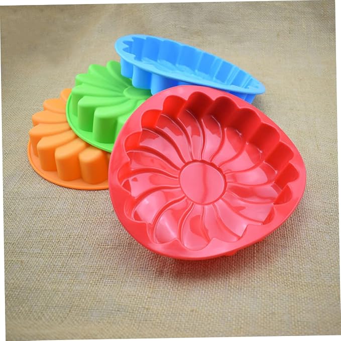 Mikinona Fluted Cake Pan Silicone Cake Mold Baking Tin Non-stick Bakeware Random Color - Image 5