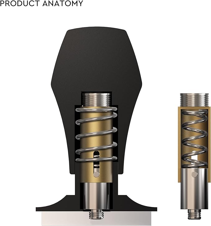 Normcore 58mm Coffee Tamper - V4 Spring-loaded Tamper with Stainless Steel Flat Base - 15lb / 25lb / 30lbs Replacement Springs - Anodized Aluminum Handle and Stand - Fits 58mm Standard Baskets - Image 6