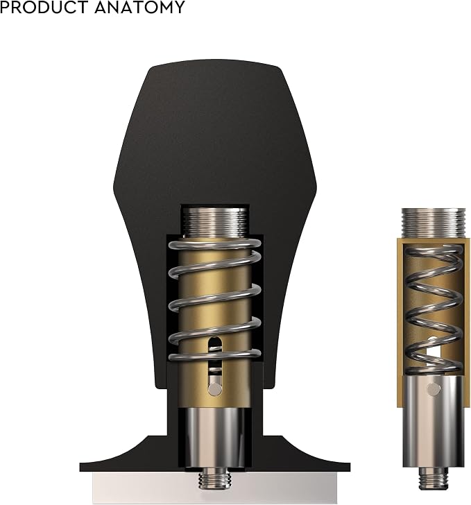 Normcore Coffee Tamper 57mm, Spring-loaded Tamper V4, Barista Espresso Tamper Flat Base with 15lb / 25lb / 30lbs Springs, Anodized Aluminum Handle and Stand, Fits Ascaso Lelit 57mm portafilters - Image 3