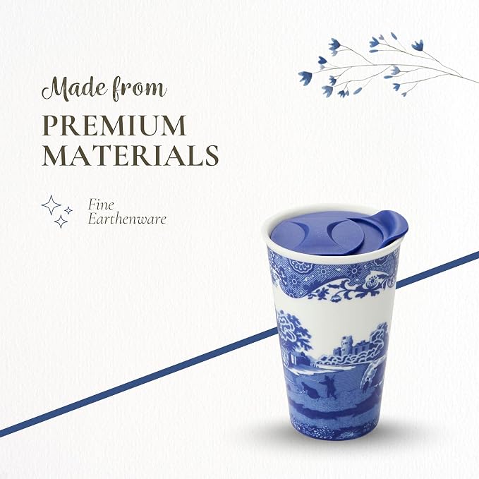 Spode Blue Italian 8oz Travel Mug - Image 5