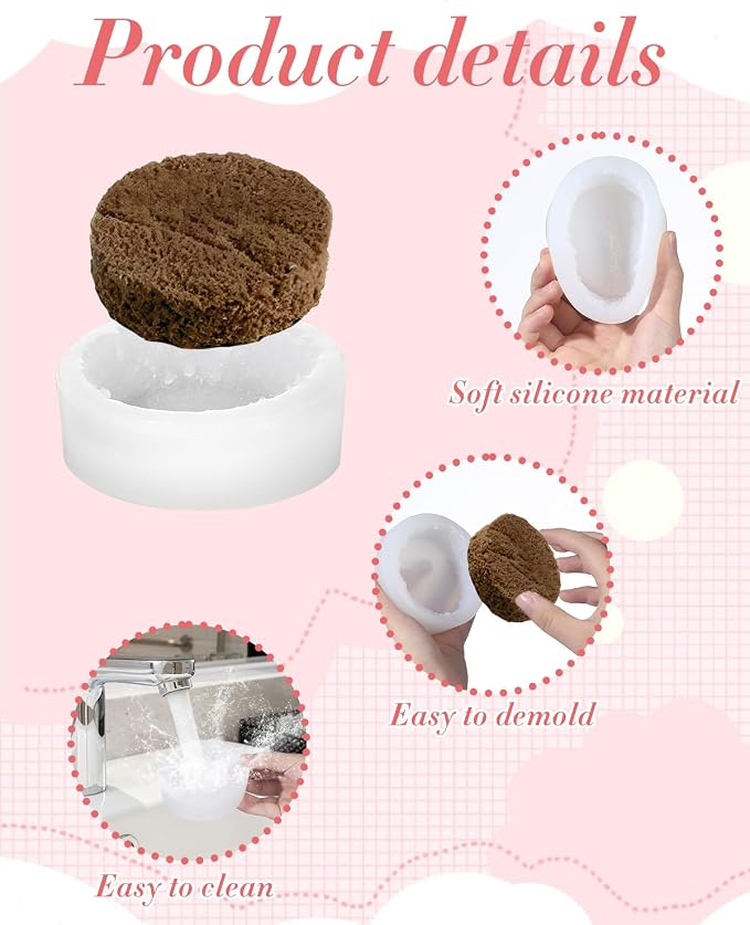 Round Bread Fondant Mold, Artificial Food Silicone Mold, Toast Shape Candle Molds, Simulated Fluffy Soap Moulds, French Design Snack Mold for Aromas Chocolate Clay Resin - Image 4