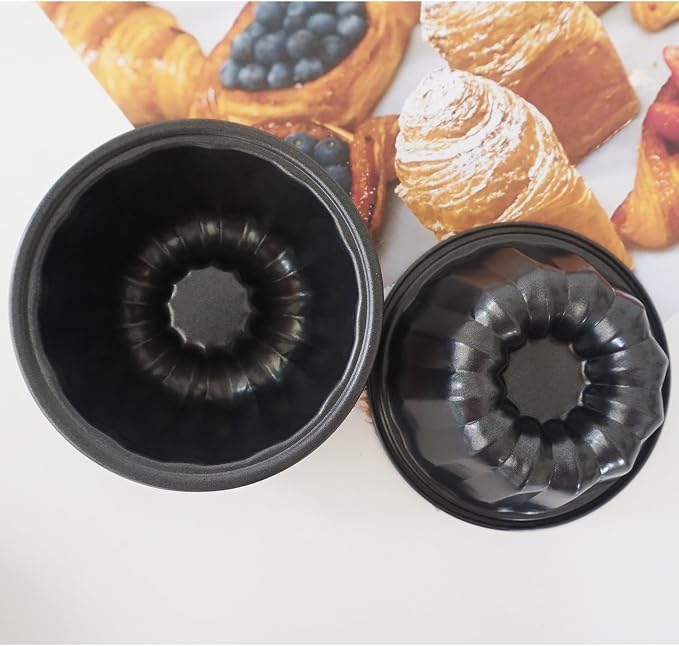 4 Inch Mini Fluted Cake Pan, Carbon Steel Round Cake Mold | Nonstick Flan Pan for Cakes, Tarts, Pies, Muffin, Cupcake, Pizzas, 4 Pack - Image 5