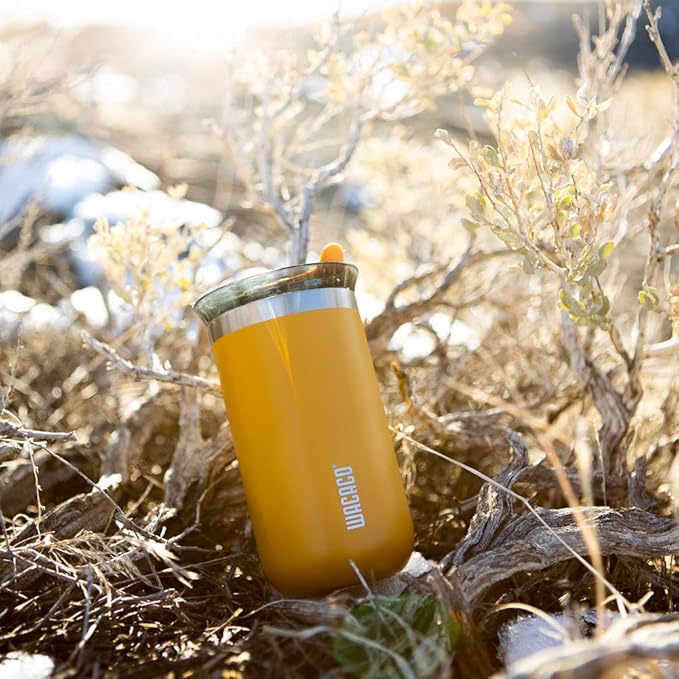 WACACO Octaroma Lungo Vacuum Insulated Coffee Mug, Double-wall Stainless Steel Travel Tumbler With Drinking Lid, 10 fl oz(300ml)， Amber Yellow - Image 6
