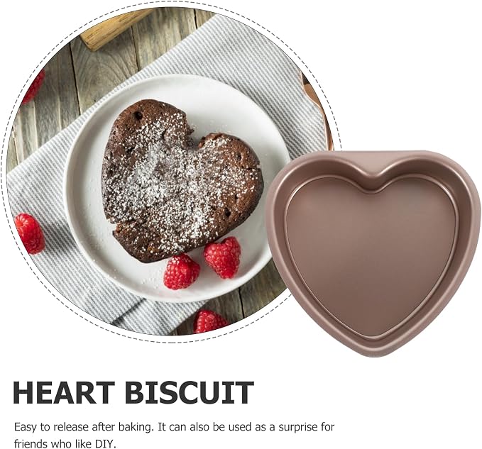 VOSAREA Heart Shaped Cake Pans with Removable Bottom Stainless Steel Heart Cake Mold Springforms Cheesecake Pan Diy Baking Mold Tool for Valentines Day Wedding (6 Inch) - Image 6