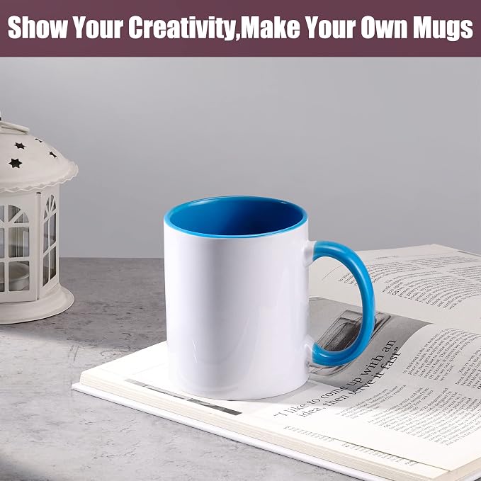 TANGLONG 11oz Tazas Para Sublimar Set of 12-6 White and 6 Black-with Box | Tazas Para Sublimar,Sublimation Blanks,6 White and 6 Black-Ceramic Cup,Heat Sensitive Coffee Mugs,Milk, Cocoa,homemade gifts - Image 7