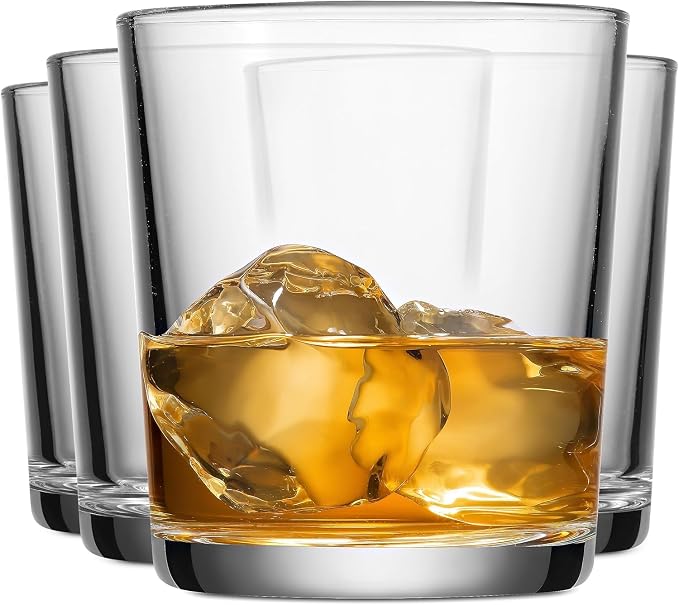 Glaver's Drinking Glasses, 24 Pc. Glass Cups, Includes 8 Highball Glasses 17 oz., 8 Rocks Glasses, 13 oz., 8 Juice Glasses, 4.5 oz., Whisky, Juice, Water, Beer, Cocktails, Dishwasher Safe. - Image 3