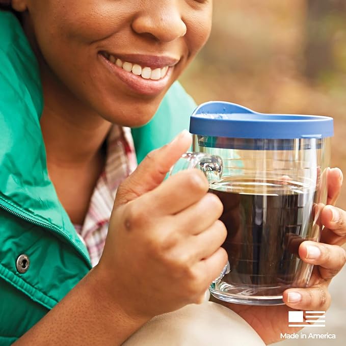 Tervis Plastic Floral Filter Tumbler with Wrap and Royal Purple Lid 16oz Mug, Clear - Image 12