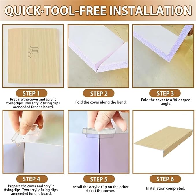 5 Pcs Wire Shelf Covers 16x20x1.6 in Foamed PVC Rack Covers(Not Wood) Removable Closet for Bathroom Kitchen Pantry Shelves - Image 6