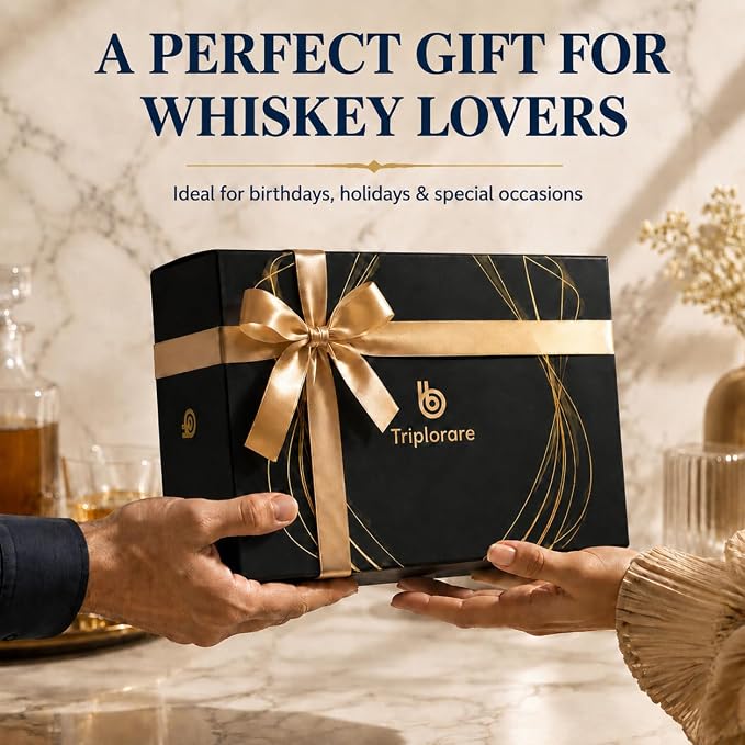 12-Piece Whiskey Gift Set with 6 Whiskey Glasses & 6 Ice Ball Molds | 11 oz rocks glasses with BPA-free large ice ball molds for bourbon, scotch, cocktails, home bars and gifting - Image 7