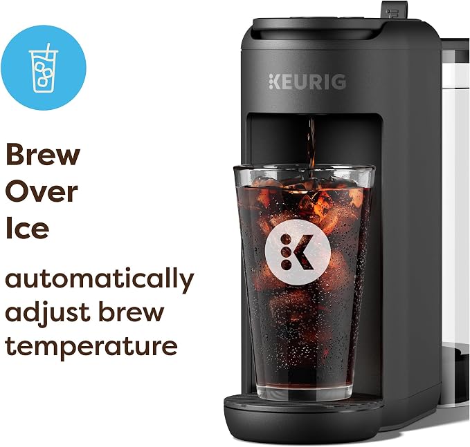 Keurig K-Mini Mate Plus Single-Serve K-Cup Pod Coffee Maker, Compact, 3 Cup Sizes, Brew Over Ice and Strong Button Features, 50 oz Removable Reservoir, Matte Black - Image 3