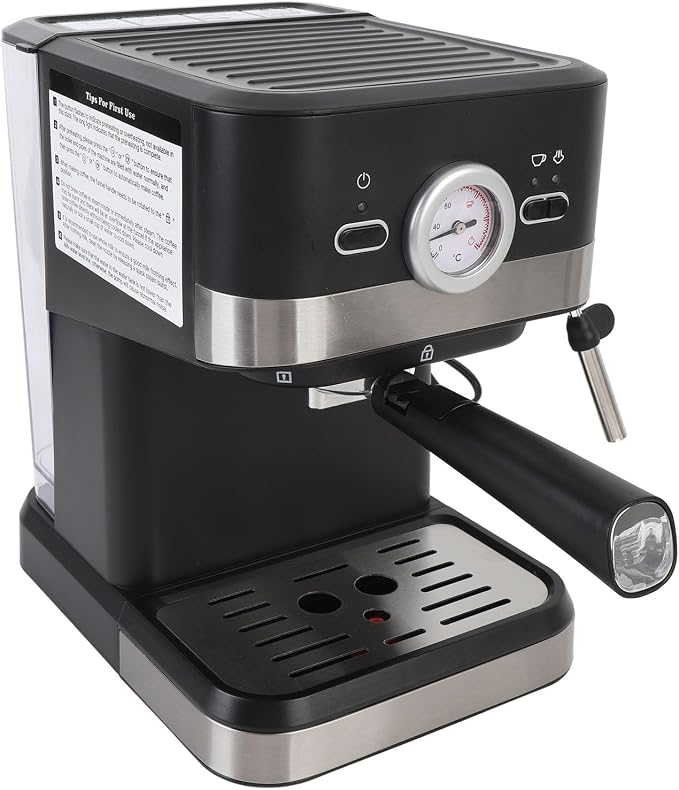 Focket Machine, 20Bar 1050W Electric Coffee Maker, Coffee Machine with Removable 1.5L Water Tank Steam Wand for Cappuccino Latte Making At Home Office (US Plug 110V) - Image 2