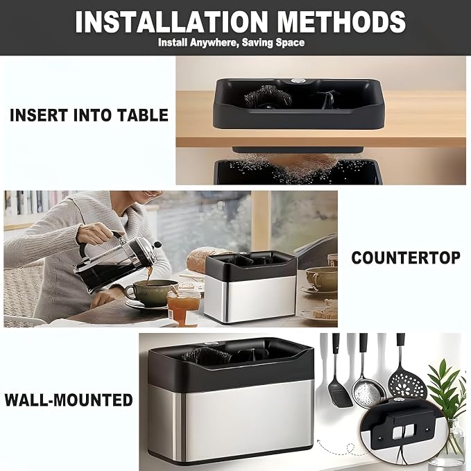Electric Espresso Knock Box, Automatic Portafilter Cleaner for Espresso and Coffee Puck, Essential Accessories for Home or Commercial Coffee Bar - Image 5