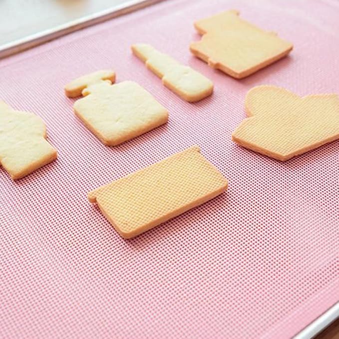 Silicone Mat Bread Making Mat Fondant/Pie Crust Pad Cushion for Picnic Bake Pan, Pink - Image 7