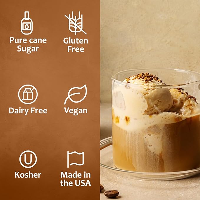 Syruvia Coffee Syrup, Irish Cream Flavored Syrup for Drinks, Lattes, and Desserts – 25.4 fl oz, With Pump