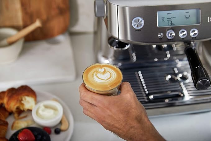 Breville BES878BSS Barista Pro Espresso Machine, Brushed Stainless Steel | Pull barista-quality espresso shots, lattes and cappuccinos at home with this manual coffee maker with built-in grinder - Image 8