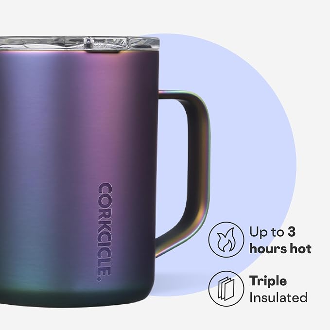 Corkcicle Classic Coffee Mug - Triple Insulated Stainless Steel for Travel - Shatter-Proof Lid - Keeps Drink Hot Over 3 Hours - Holiday Mug Gift - Great for Gifting Warmth - 16 oz - Dragonfly - Image 3