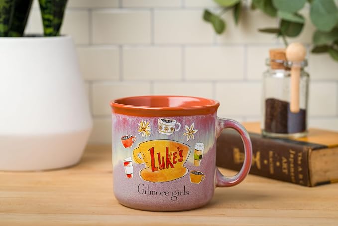 Silver Buffalo Gilmore Girls High Gloss, Ceramic Camper Mug, 20oz | Luke's Diner, Cafe Logo, 0.59 Liters - Image 5