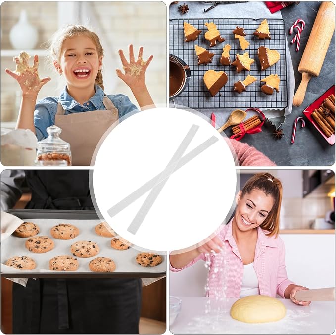 FRCOLOR 2pcs Acrylic Dough Thickness Measuring Ruler for Baking, Cookie Leveling Tool with Uniform Thickness and Easy to Use Design, for Home Baking and Pastry Preparation - Image 7