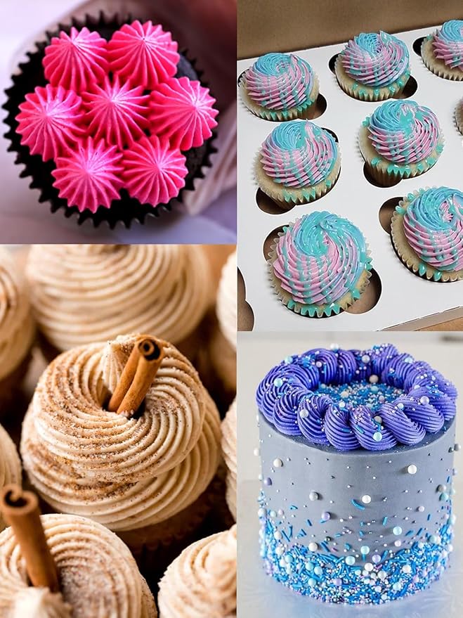 Extra Large Open Star Piping Tip for Swirls, Rosettes, Stars, Cake, Cupcake, and Pastry Decorating, 3 Pcs