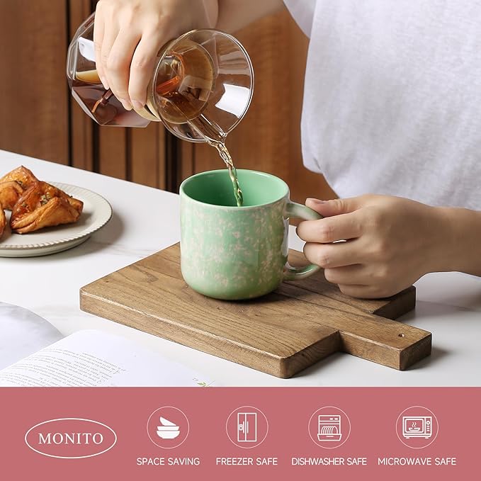 MONITO 12 OZ Coffee Mugs Set of 6, Modern Coffee Mugs Set with handle for Tea/Latte/Cappuccino/Milk/Cocoa. - Image 3
