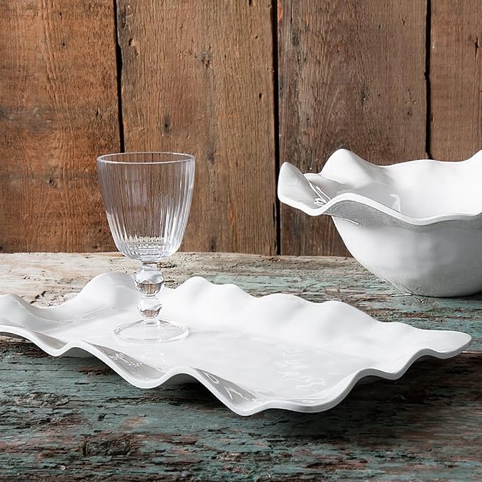 Beatriz Ball Havana Rectangular Long Platter, White - Image 3