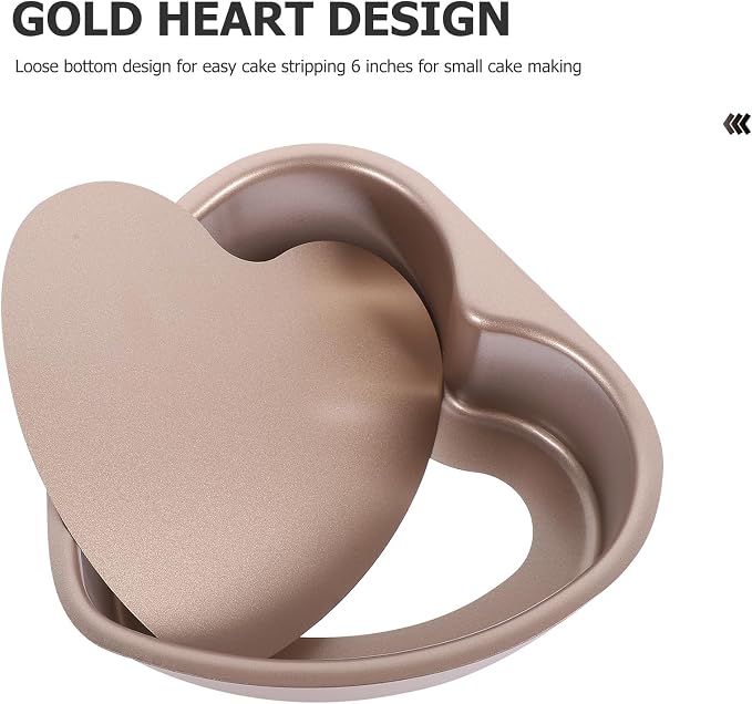VOSAREA Heart Shaped Cake Pans with Removable Bottom Stainless Steel Heart Cake Mold Springforms Cheesecake Pan Diy Baking Mold Tool for Valentines Day Wedding (8 Inch) - Image 4