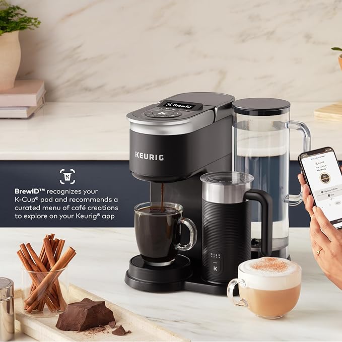 Keurig K-Café SMART Single Serve Coffee Maker with WiFi Compatibility, Latte and Cappuccino Machine with Built-In Frother, 6 Brew Sizes, Black | WiFi Compatibility, Latte, Cappuccino Machine with Built-In Frother, 6 Brew Sizes - Image 7
