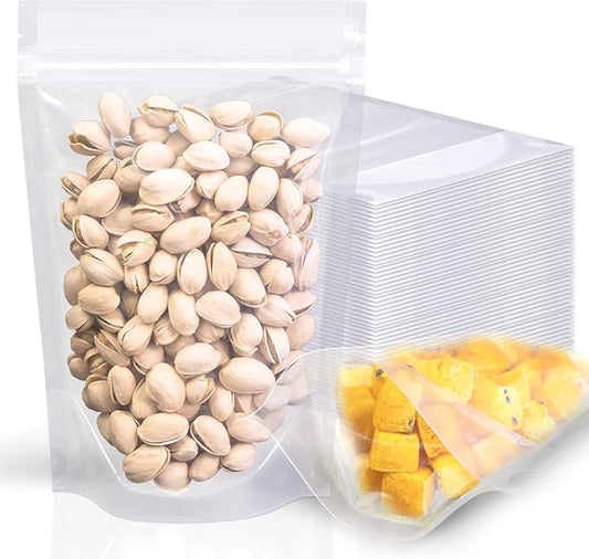 30Pcs14"X20" Clear Stand Up Zipper Seal Bags,Reuseable Ziplock Plastic Pouch for Food Storage, Transparent Sealing Food Pouches Snack Packing,Cookie,Snack,Spices,Pet Food and Drinking by HomePage
