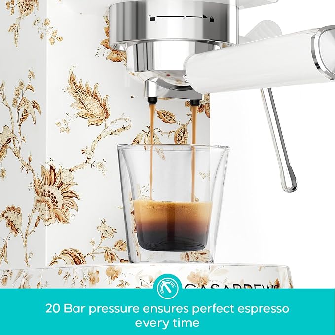 CASABREWS CM5418 Espresso Machine, Espresso Coffee Maker with Milk Frother | Stainless Steel, 20-Bar Pump, Built-in Pressure Gauge, Powerful Steam Wand for Cappuccino Latte for Home, 34oz Water Tank - Image 2