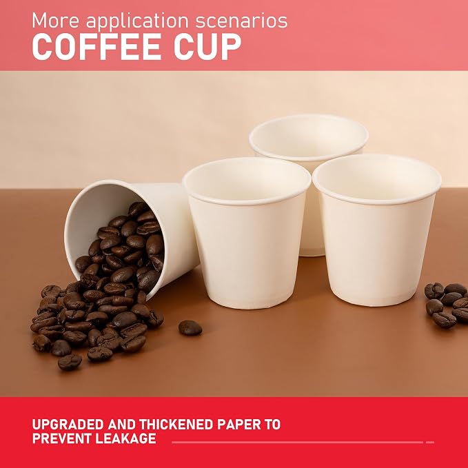 200 Pack 3 oz Bathroom Paper Cups, Small Bathroom Cups, Food-Safe Mouthwash Paper Cups, Leak-Free Small Disposable Coffee Cups for Daily Use, Travel and Camping - Image 9