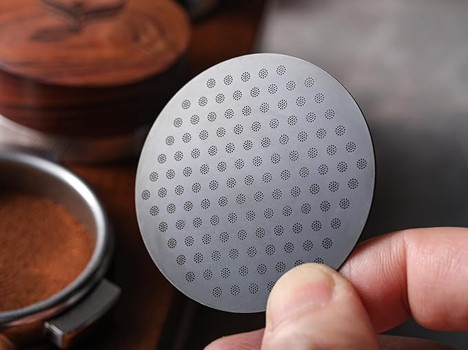 Espresso Puck Screen 54mm Breville Compatible 2 Pcs Stainless Steel Ultra-Thin 0.8mm Portafilter Screen, Fits Breville Barista Express, Pro, Touch, Bambino, Duo Temp,Impress, Infuser (53.3mm)