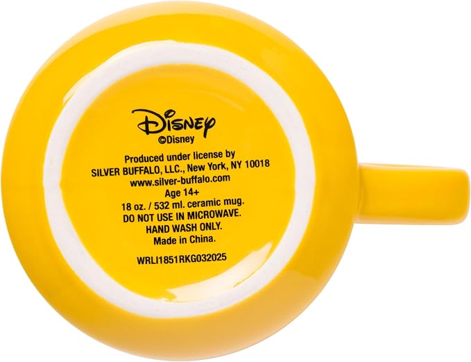 Silver Buffalo Disney Lilo and Stitch Surfboard Aloha, Ceramic Mug, 18oz | Glitter Finish, Tapered Pottery, 0.53 Liters - Image 4